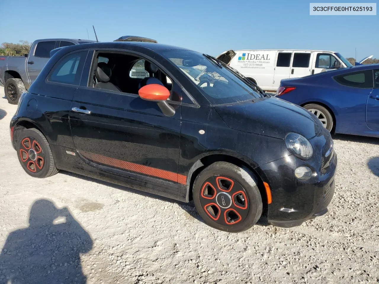 2017 Fiat 500 Electric VIN: 3C3CFFGE0HT625193 Lot: 77693964