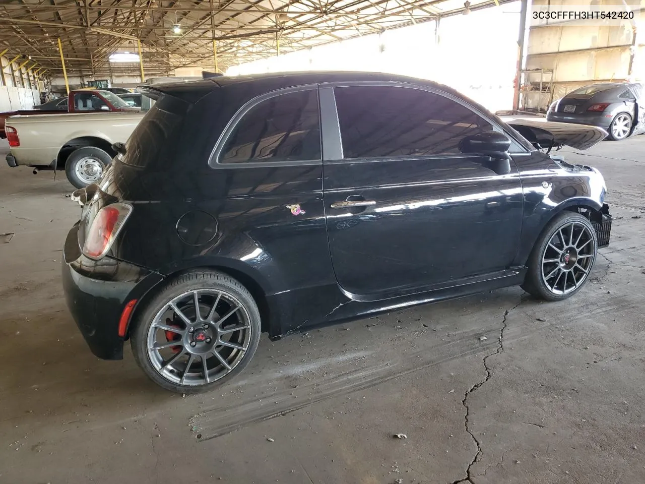 2017 Fiat 500 Abarth VIN: 3C3CFFFH3HT542420 Lot: 79621064