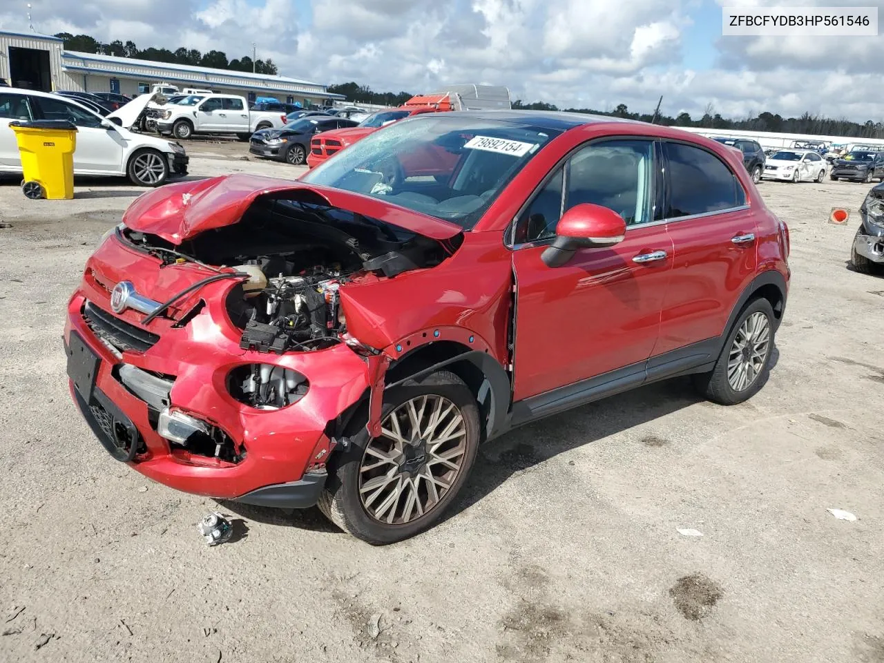 2017 Fiat 500X Lounge VIN: ZFBCFYDB3HP561546 Lot: 79892154