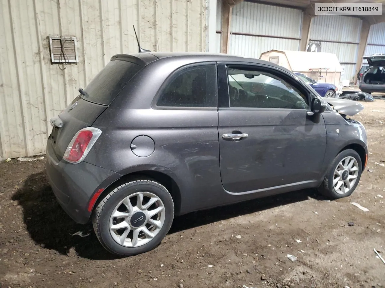 2017 Fiat 500 Pop VIN: 3C3CFFKR9HT618849 Lot: 79905034