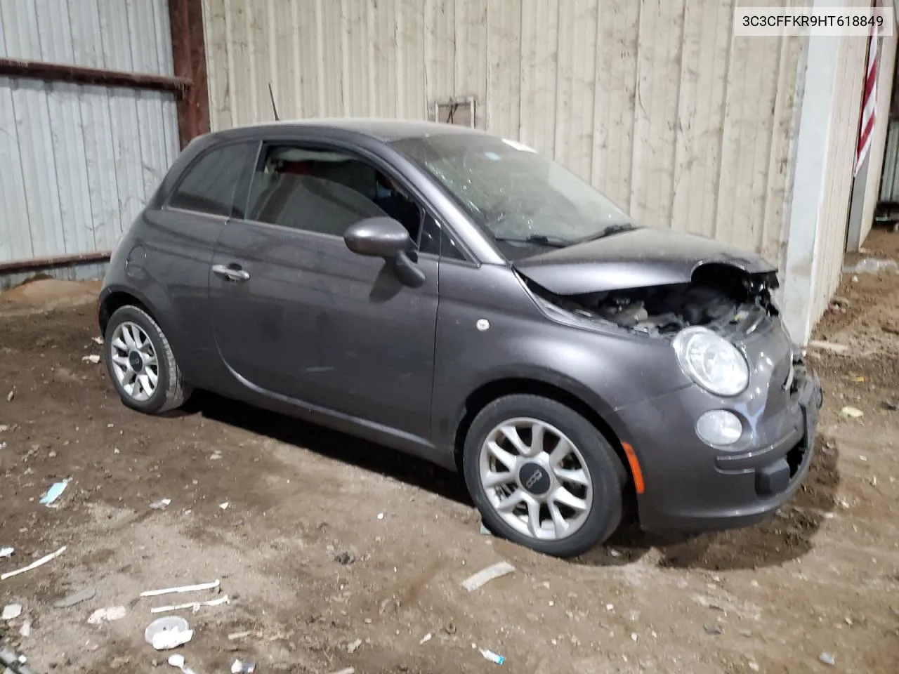 2017 Fiat 500 Pop VIN: 3C3CFFKR9HT618849 Lot: 79905034