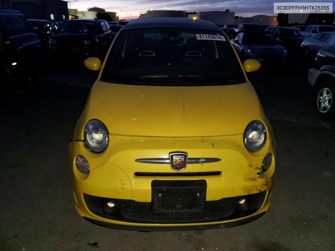 2017 Fiat 500 Abarth VIN: 3C3CFFFH3HT675355 Lot: 81145414