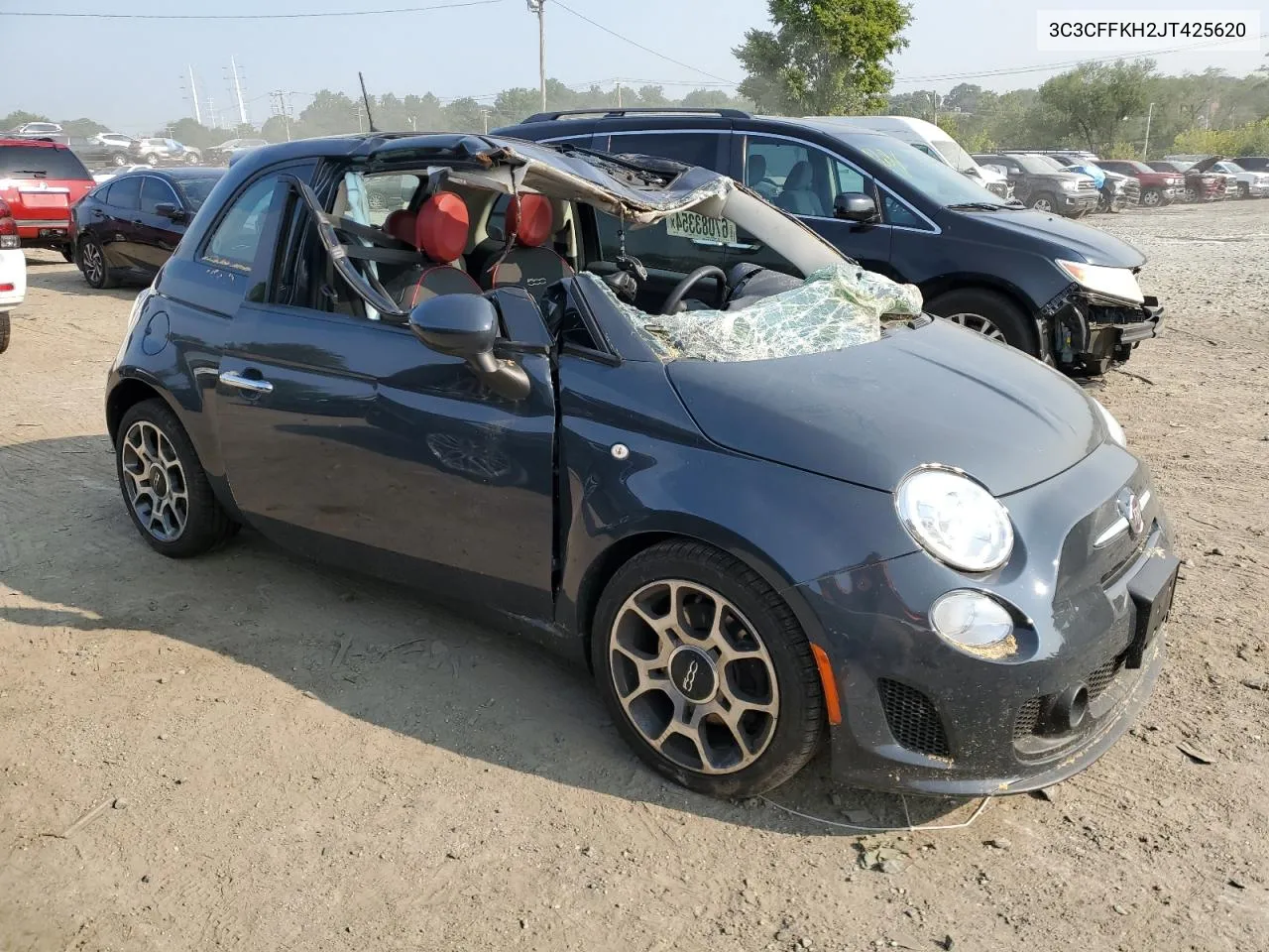 2018 Fiat 500 Pop VIN: 3C3CFFKH2JT425620 Lot: 67083354