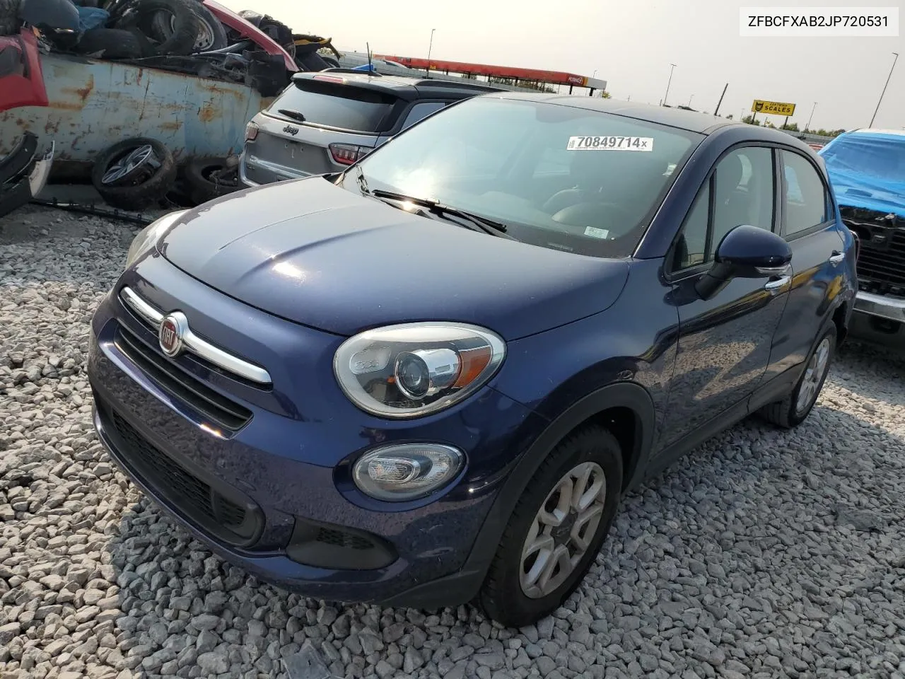 2018 Fiat 500X Pop VIN: ZFBCFXAB2JP720531 Lot: 70849714