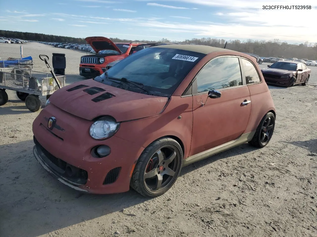 2018 Fiat 500 Abarth VIN: 3C3CFFFH0JT523958 Lot: 80696614