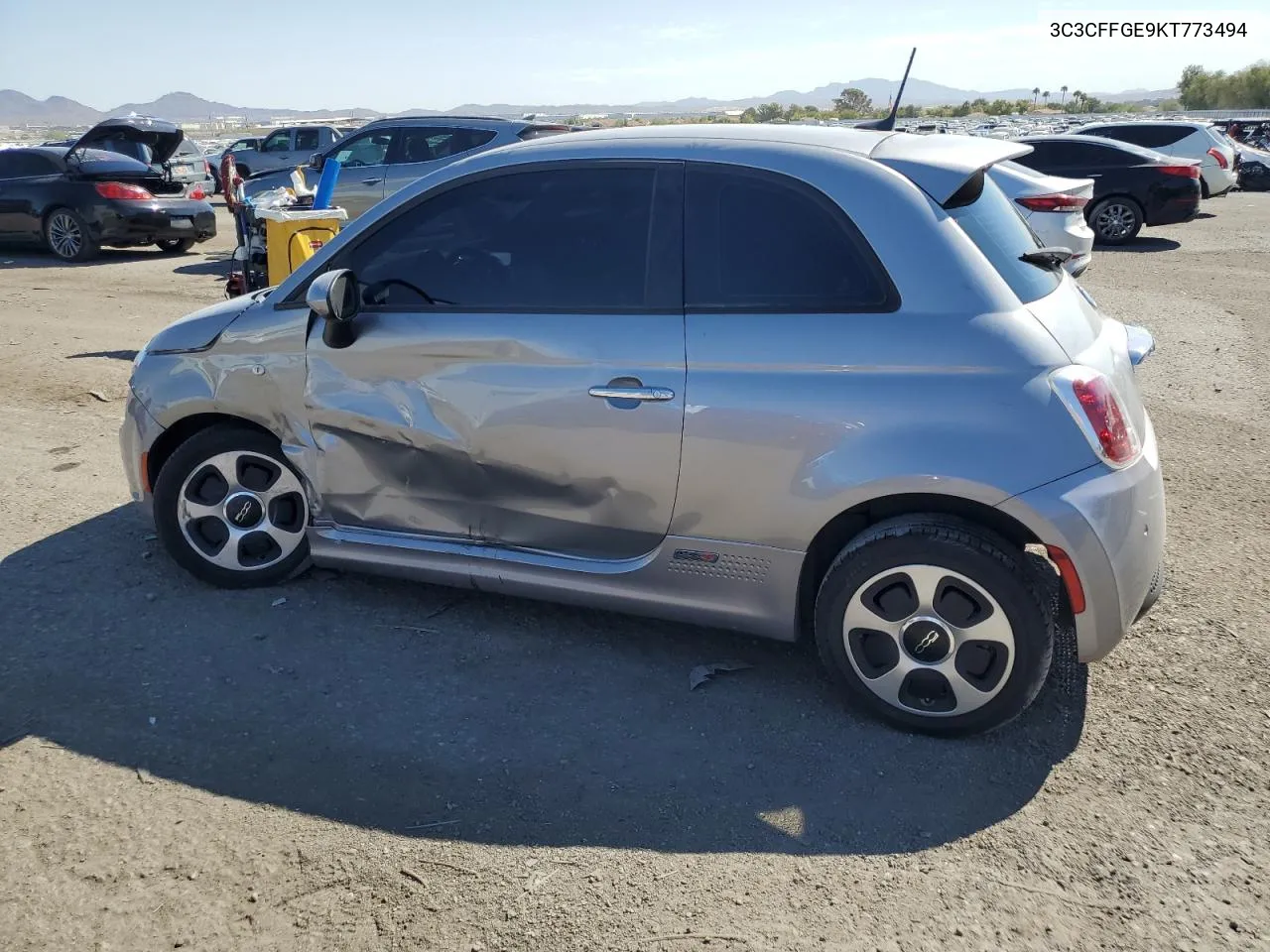 2019 Fiat 500 Electric VIN: 3C3CFFGE9KT773494 Lot: 74626104