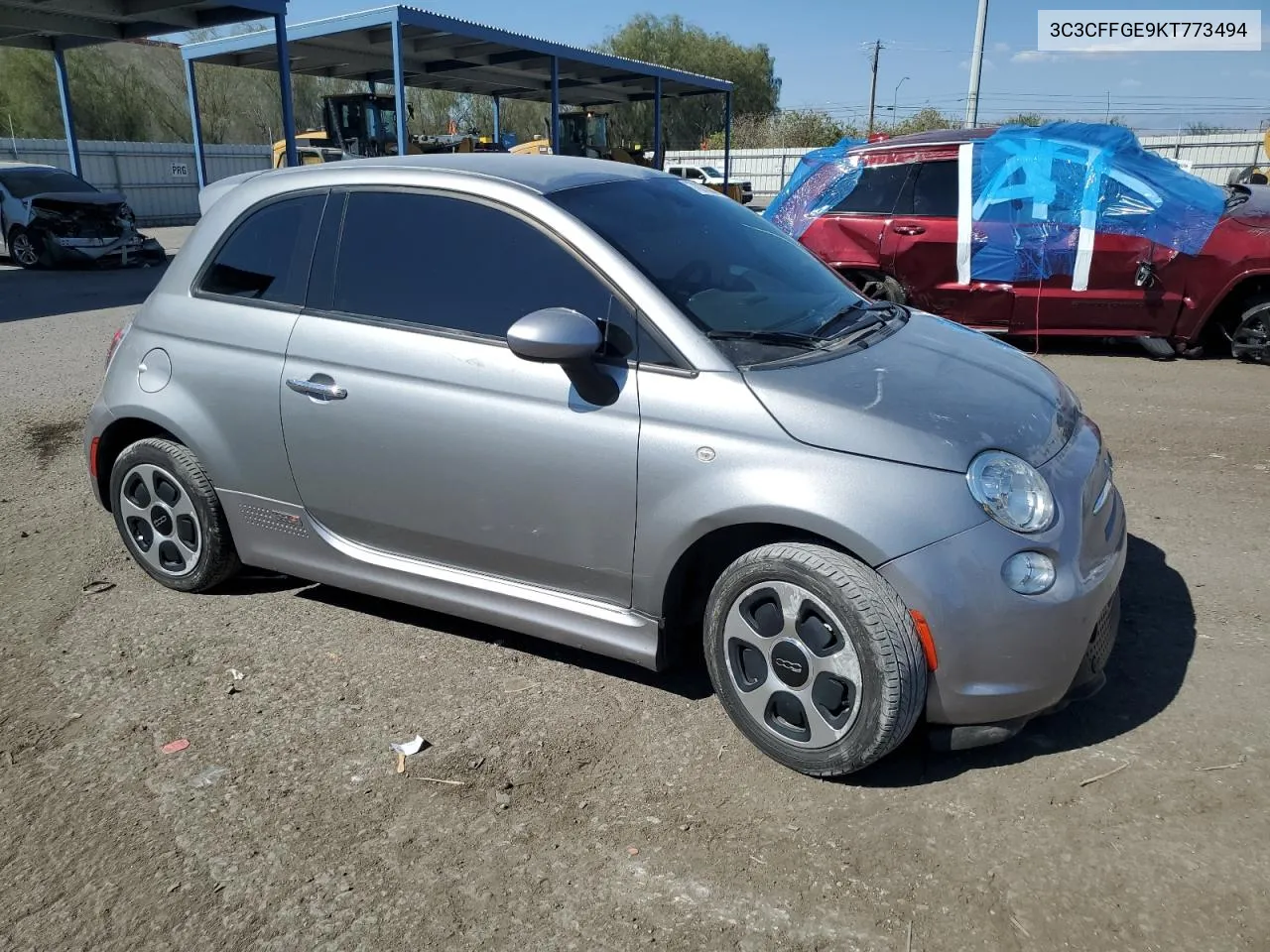 2019 Fiat 500 Electric VIN: 3C3CFFGE9KT773494 Lot: 74626104