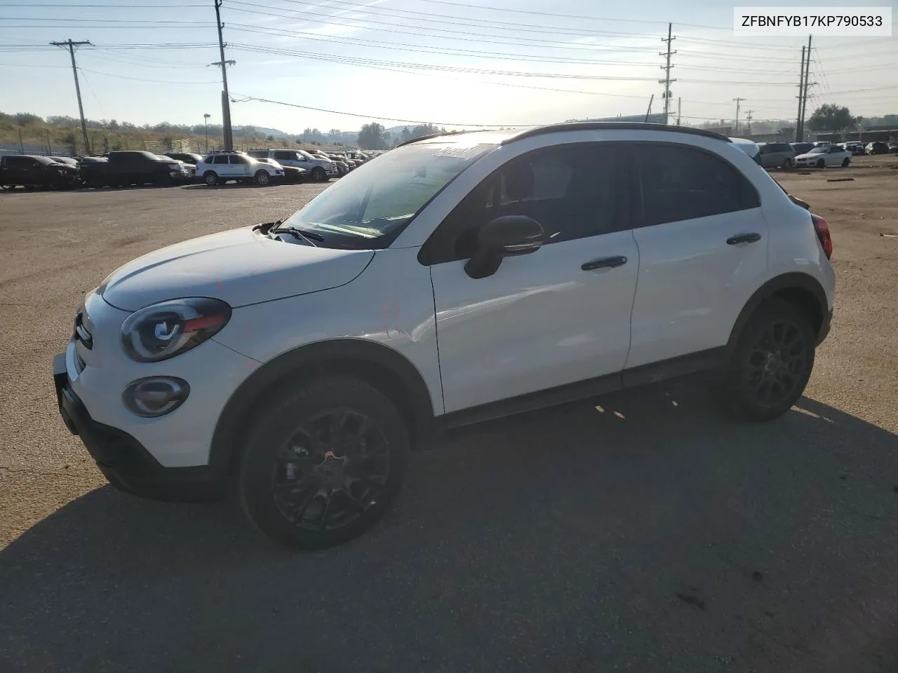 2019 Fiat 500X Trekking VIN: ZFBNFYB17KP790533 Lot: 74721874