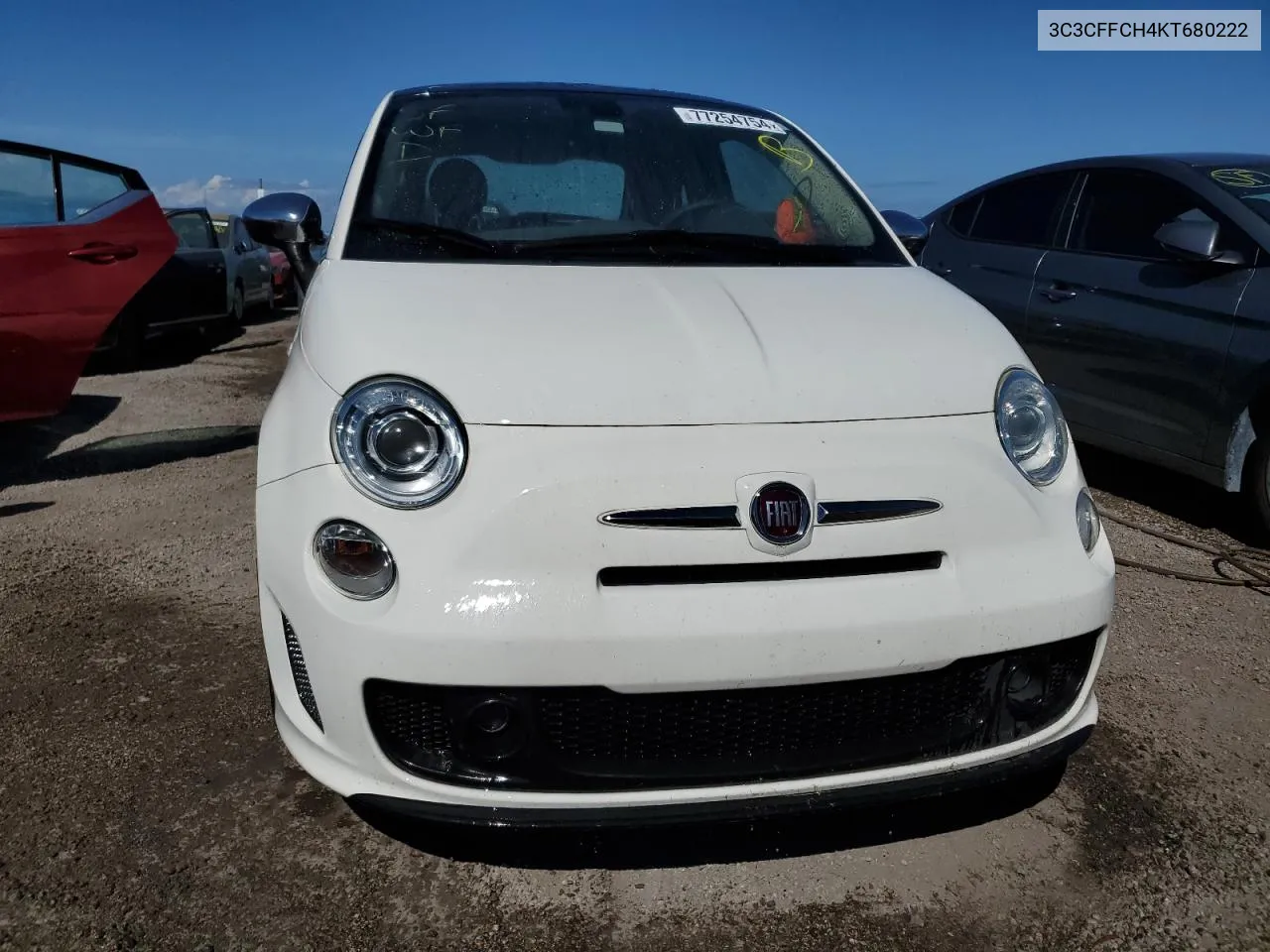 2019 Fiat 500 Lounge VIN: 3C3CFFCH4KT680222 Lot: 77254754