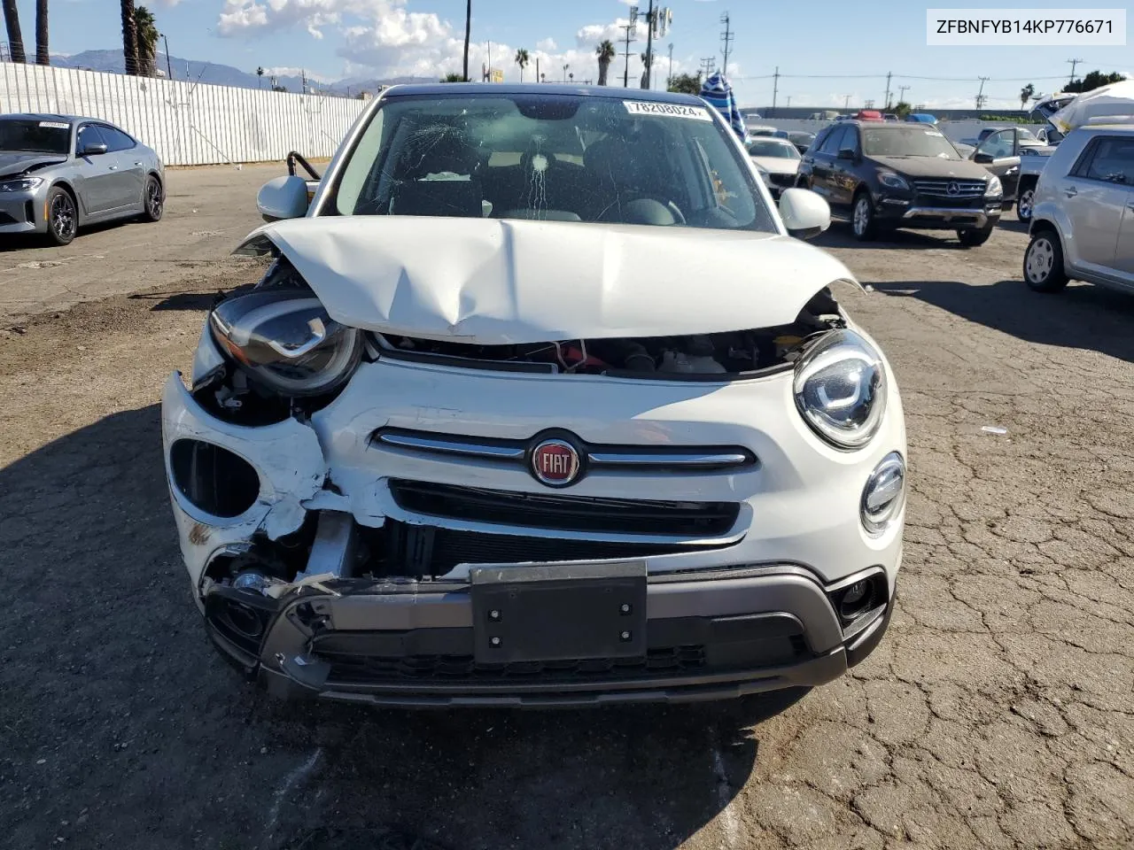 2019 Fiat 500X Trekking VIN: ZFBNFYB14KP776671 Lot: 78208024