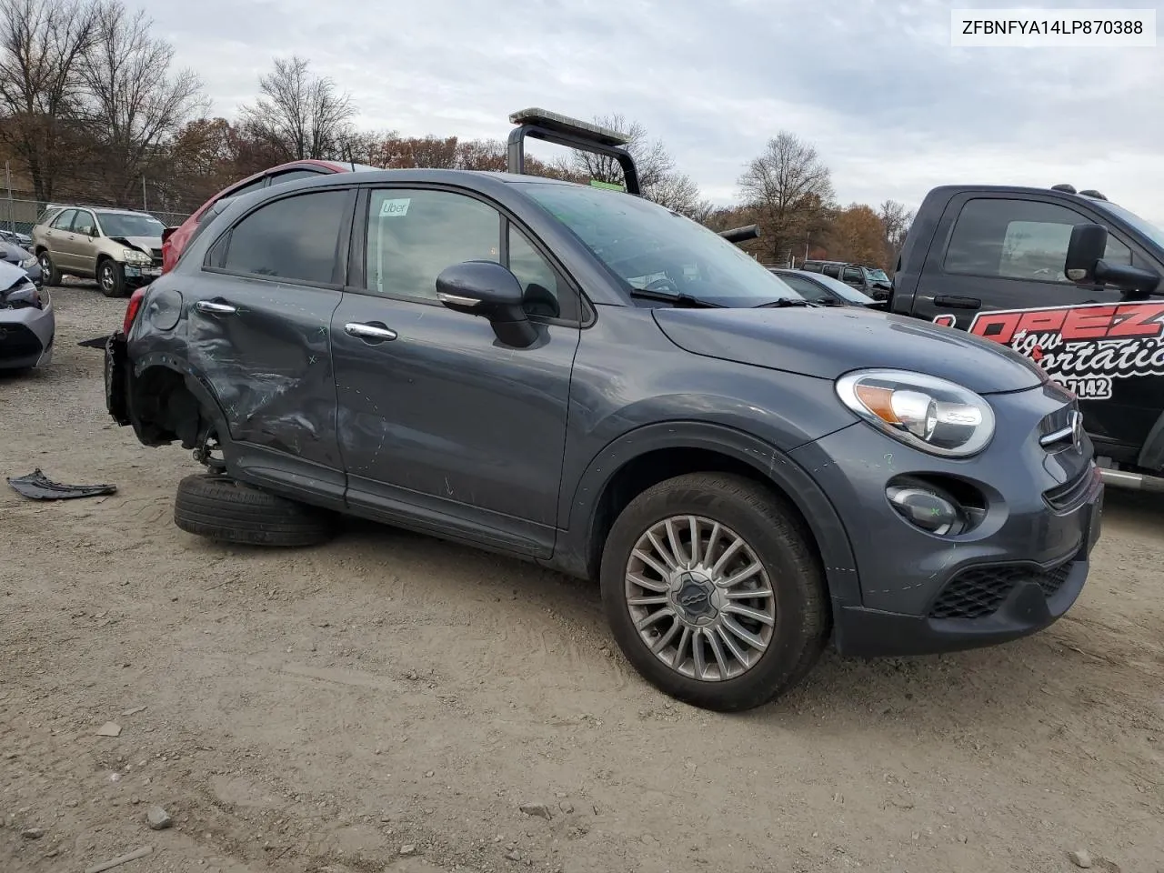 2020 Fiat 500X Pop VIN: ZFBNFYA14LP870388 Lot: 81538034