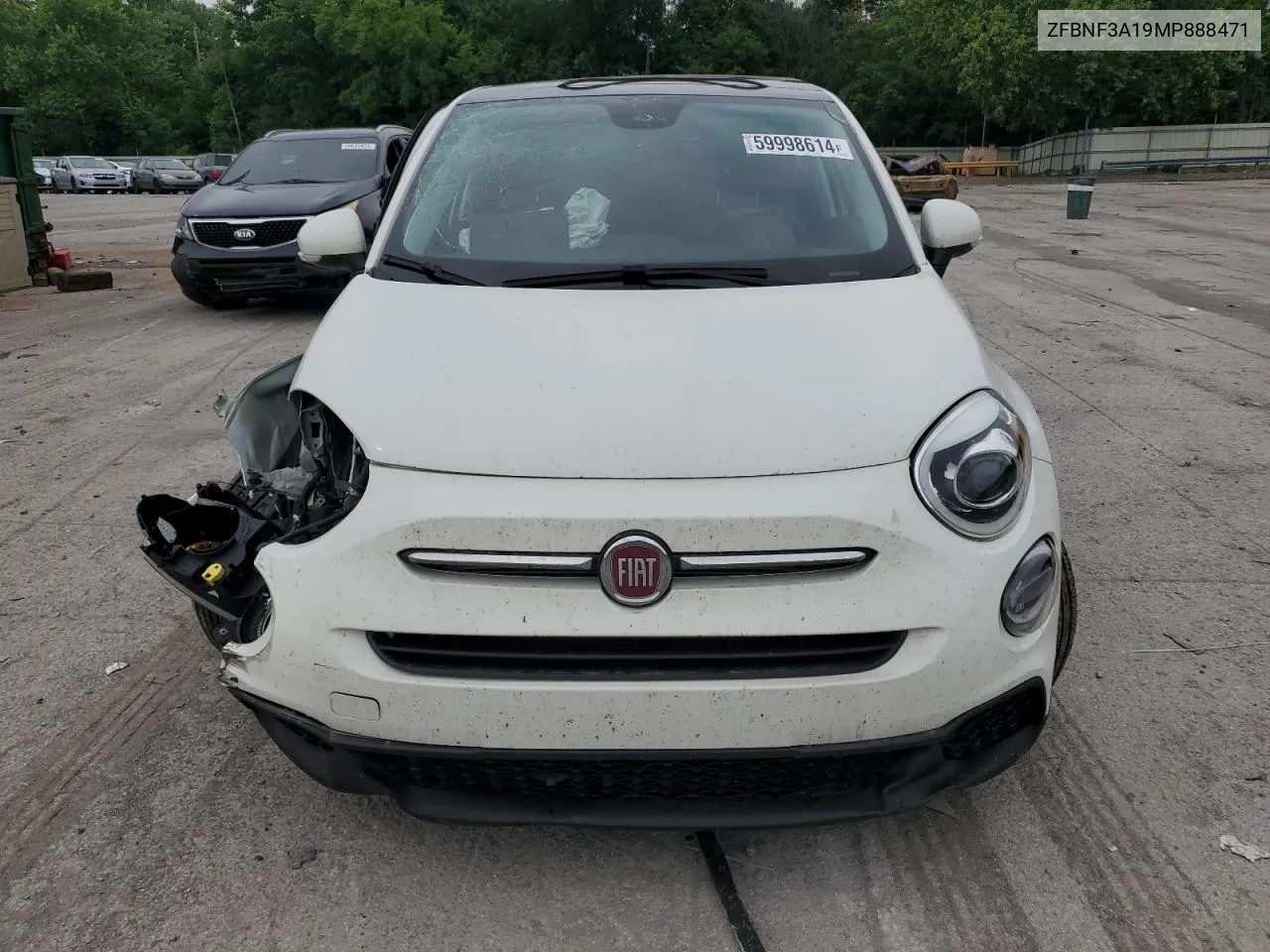 2021 Fiat 500X Pop VIN: ZFBNF3A19MP888471 Lot: 59998614