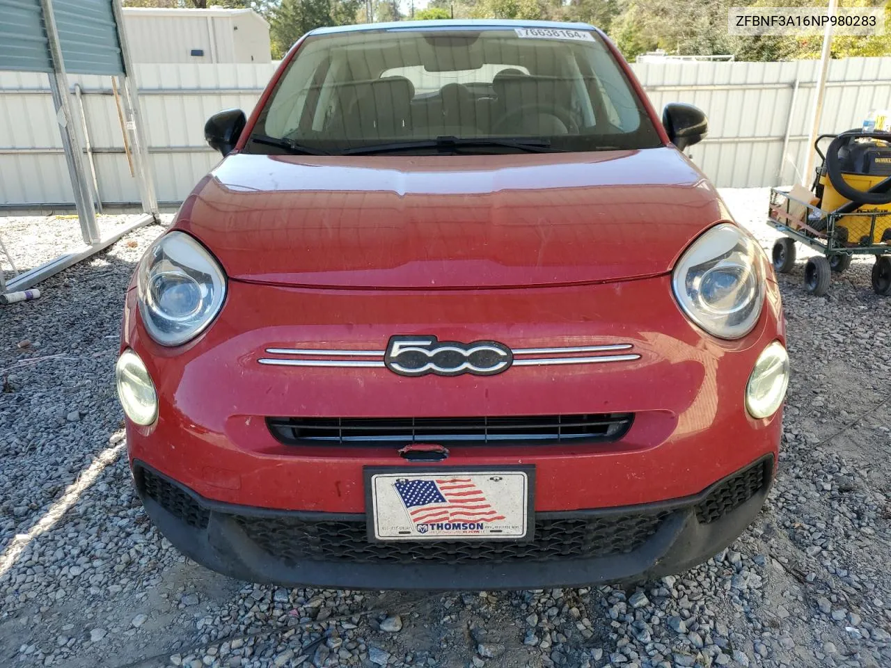 2022 Fiat 500X Pop VIN: ZFBNF3A16NP980283 Lot: 76638164