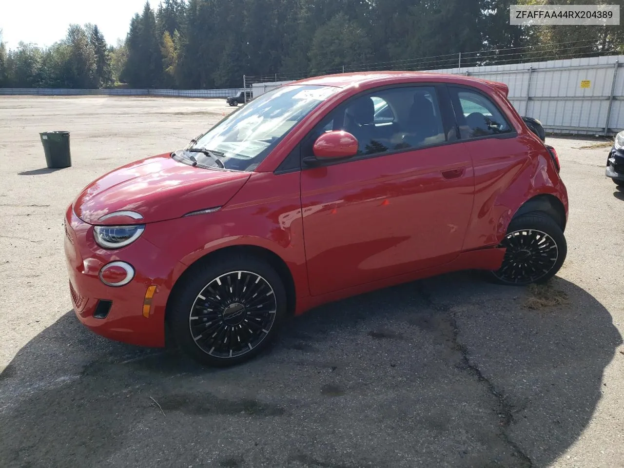 2024 Fiat 500 E Red VIN: ZFAFFAA44RX204389 Lot: 72464234