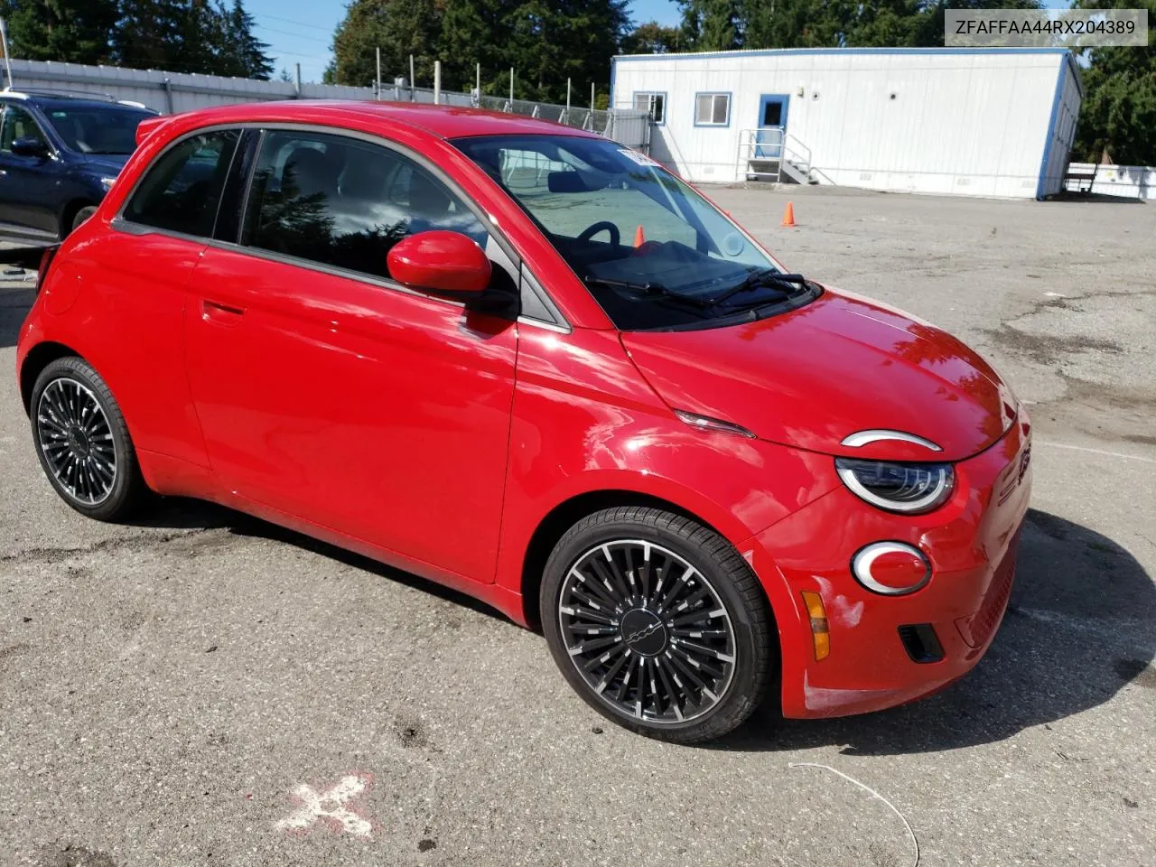 2024 Fiat 500 E Red VIN: ZFAFFAA44RX204389 Lot: 72464234