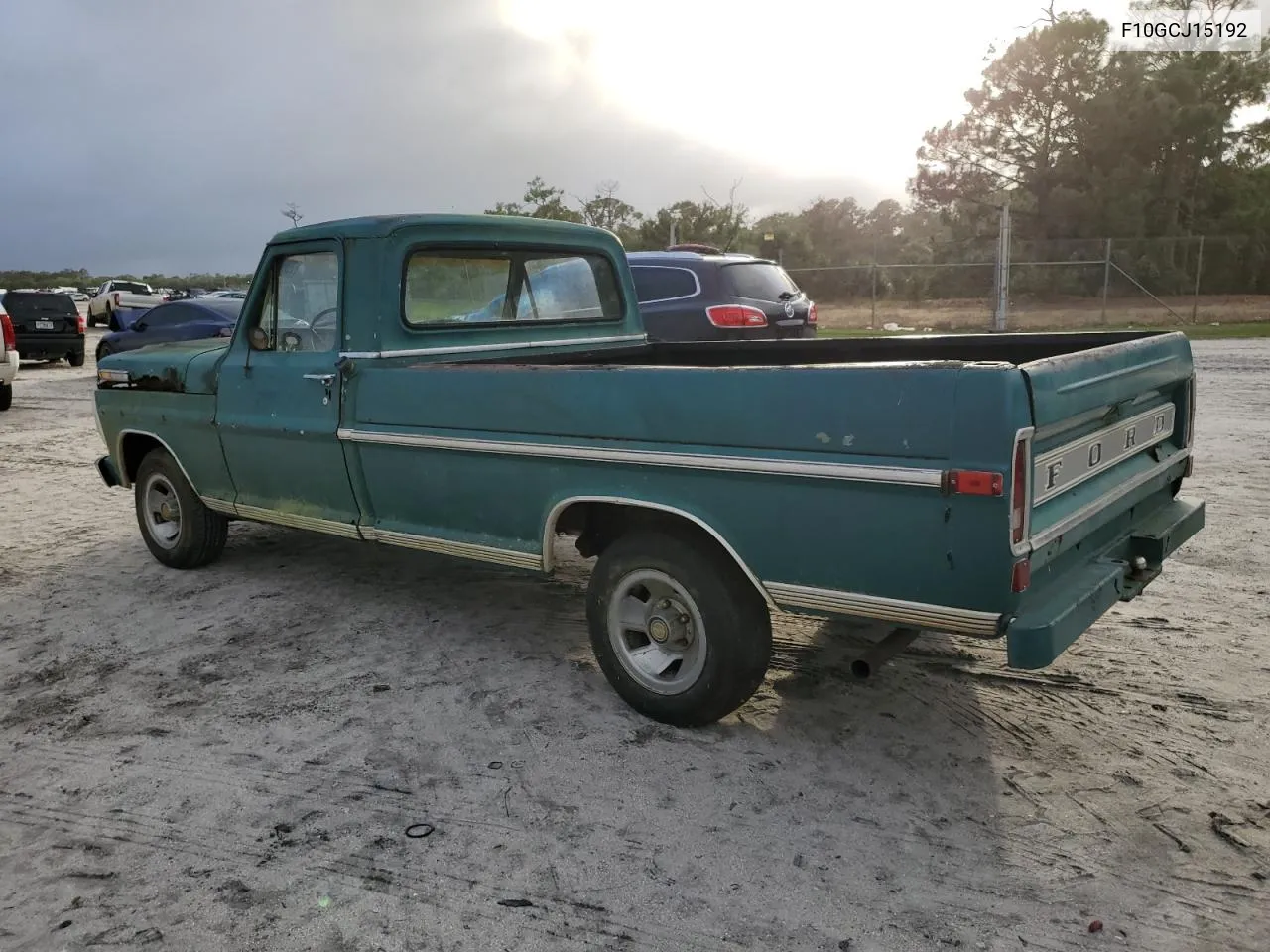 1970 Ford Truck VIN: F10GCJ15192 Lot: 79634894