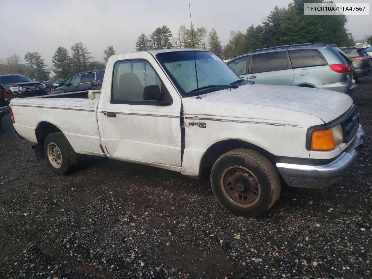 1993 Ford Ranger VIN: 1FTCR10A7PTA47567 Lot: 73399614