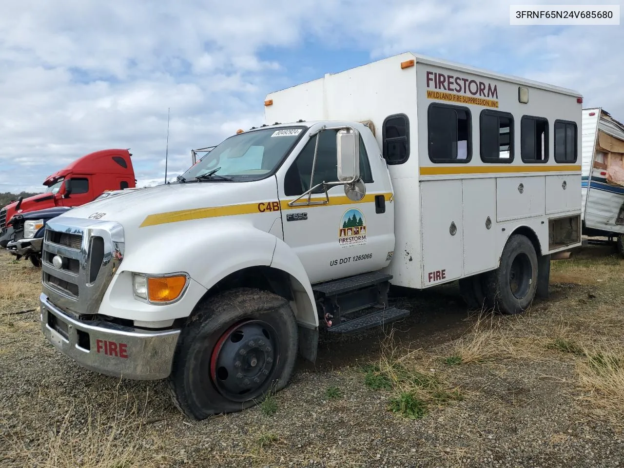 2004 Ford F650 Super Duty VIN: 3FRNF65N24V685680 Lot: 80492924