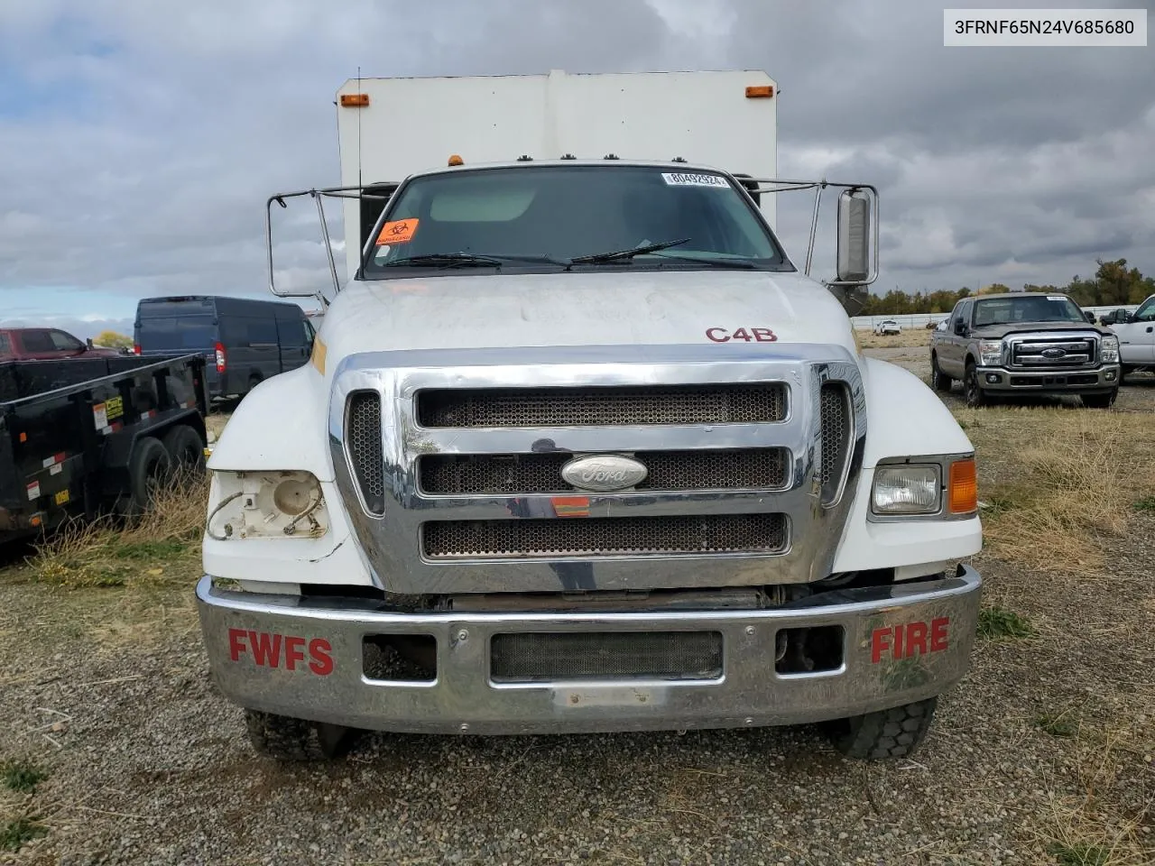 2004 Ford F650 Super Duty VIN: 3FRNF65N24V685680 Lot: 80492924