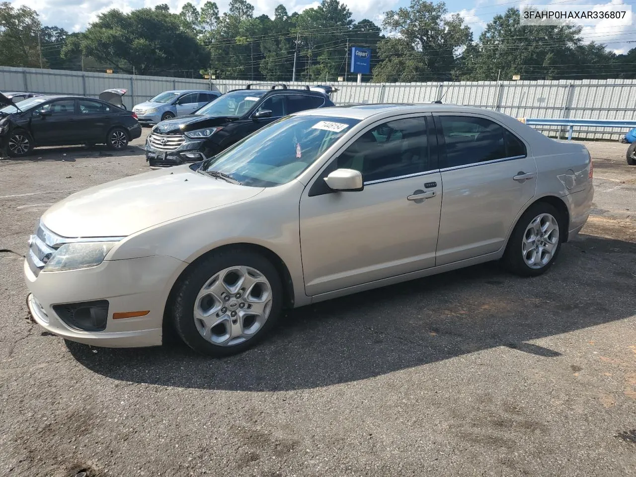 2010 Ford Fusion Se VIN: 3FAHP0HAXAR336807 Lot: 71446154