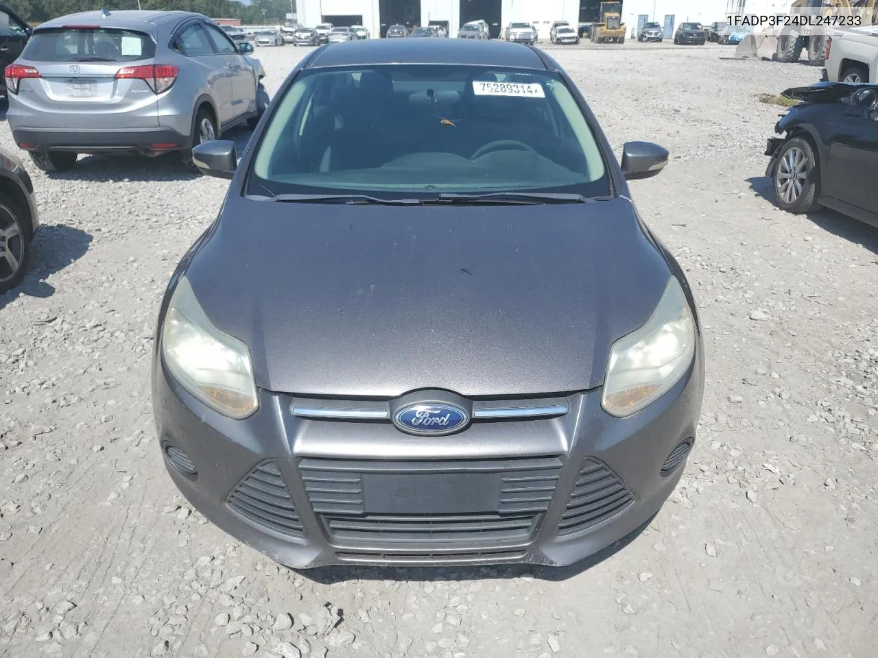 2013 Ford Focus Se VIN: 1FADP3F24DL247233 Lot: 75289314