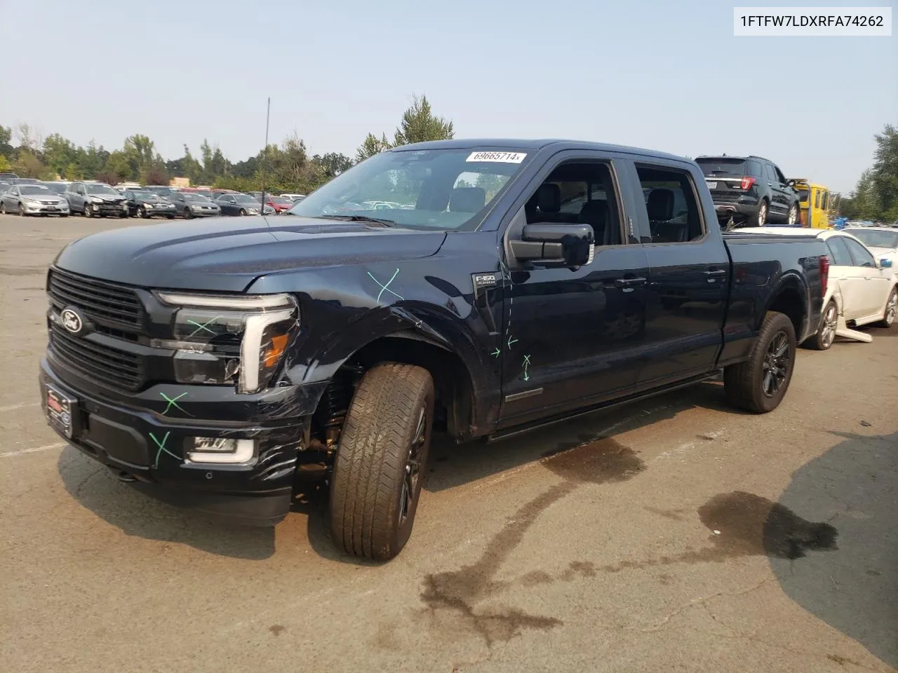 2024 Ford F150 Platinum VIN: 1FTFW7LDXRFA74262 Lot: 69665714