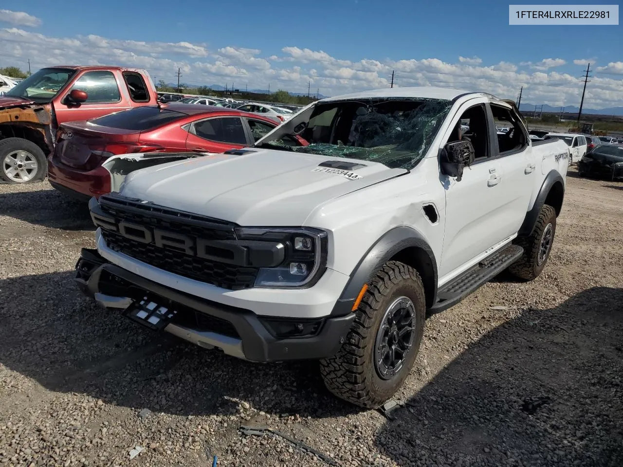 2024 Ford Ranger Raptor VIN: 1FTER4LRXRLE22981 Lot: 71223444