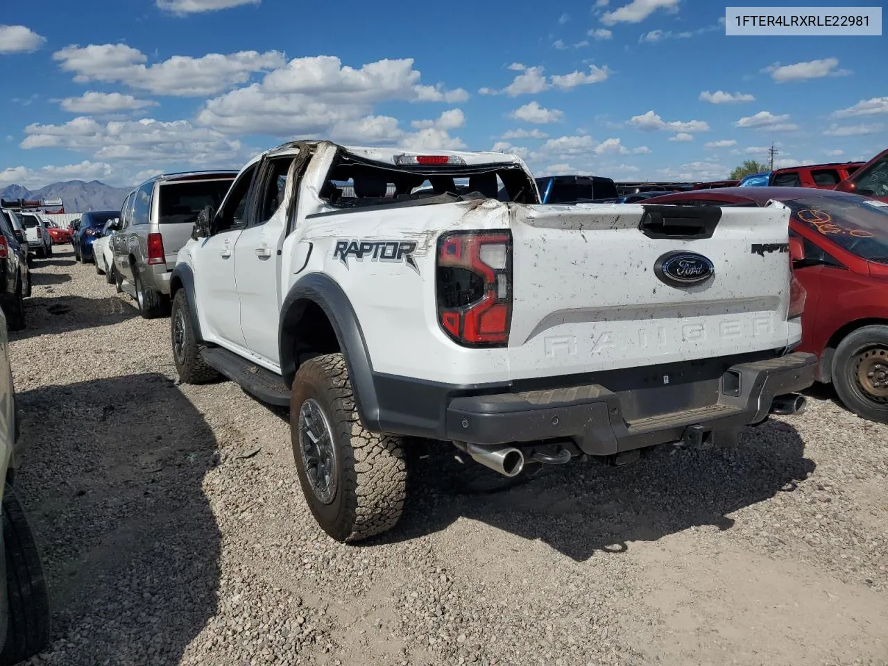 2024 Ford Ranger Raptor VIN: 1FTER4LRXRLE22981 Lot: 71223444