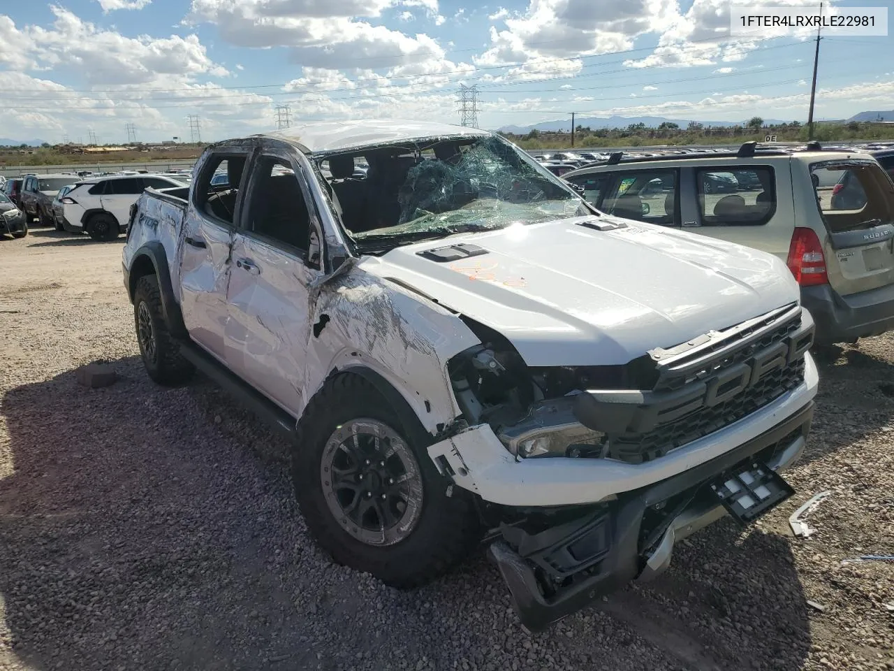 2024 Ford Ranger Raptor VIN: 1FTER4LRXRLE22981 Lot: 71223444