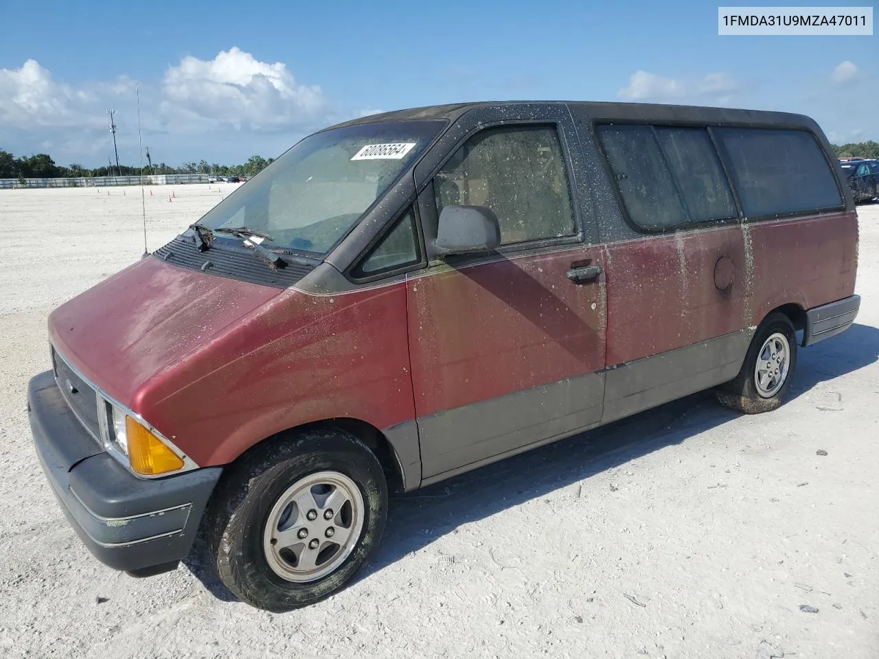 1991 Ford Aerostar VIN: 1FMDA31U9MZA47011 Lot: 60086564