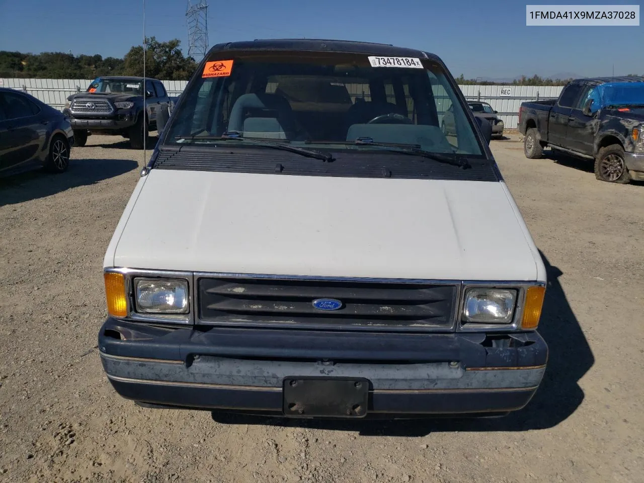 1991 Ford Aerostar VIN: 1FMDA41X9MZA37028 Lot: 73478184