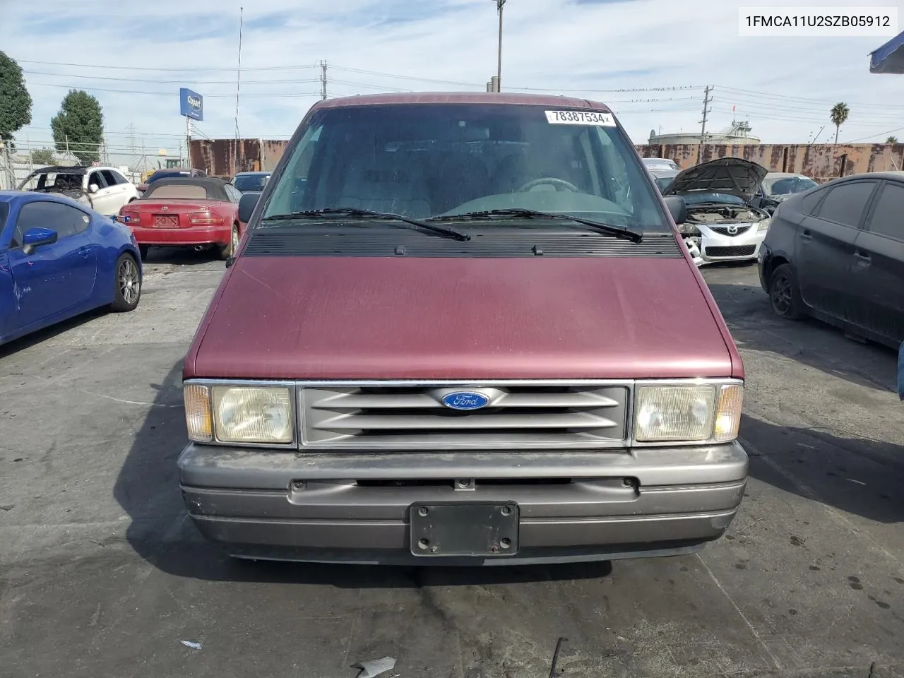 1995 Ford Aerostar VIN: 1FMCA11U2SZB05912 Lot: 78387534