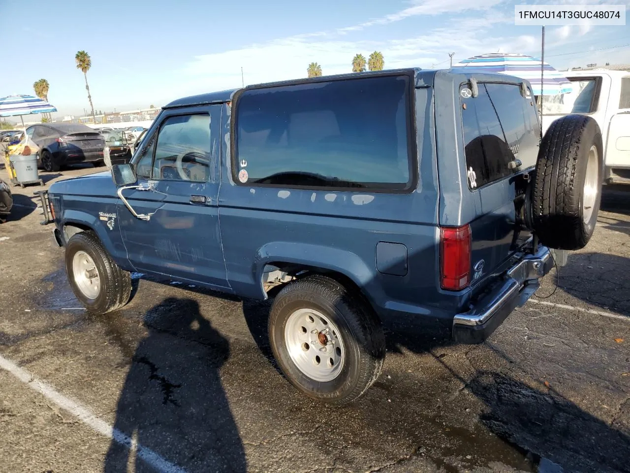 1986 Ford Bronco Ii VIN: 1FMCU14T3GUC48074 Lot: 77661364