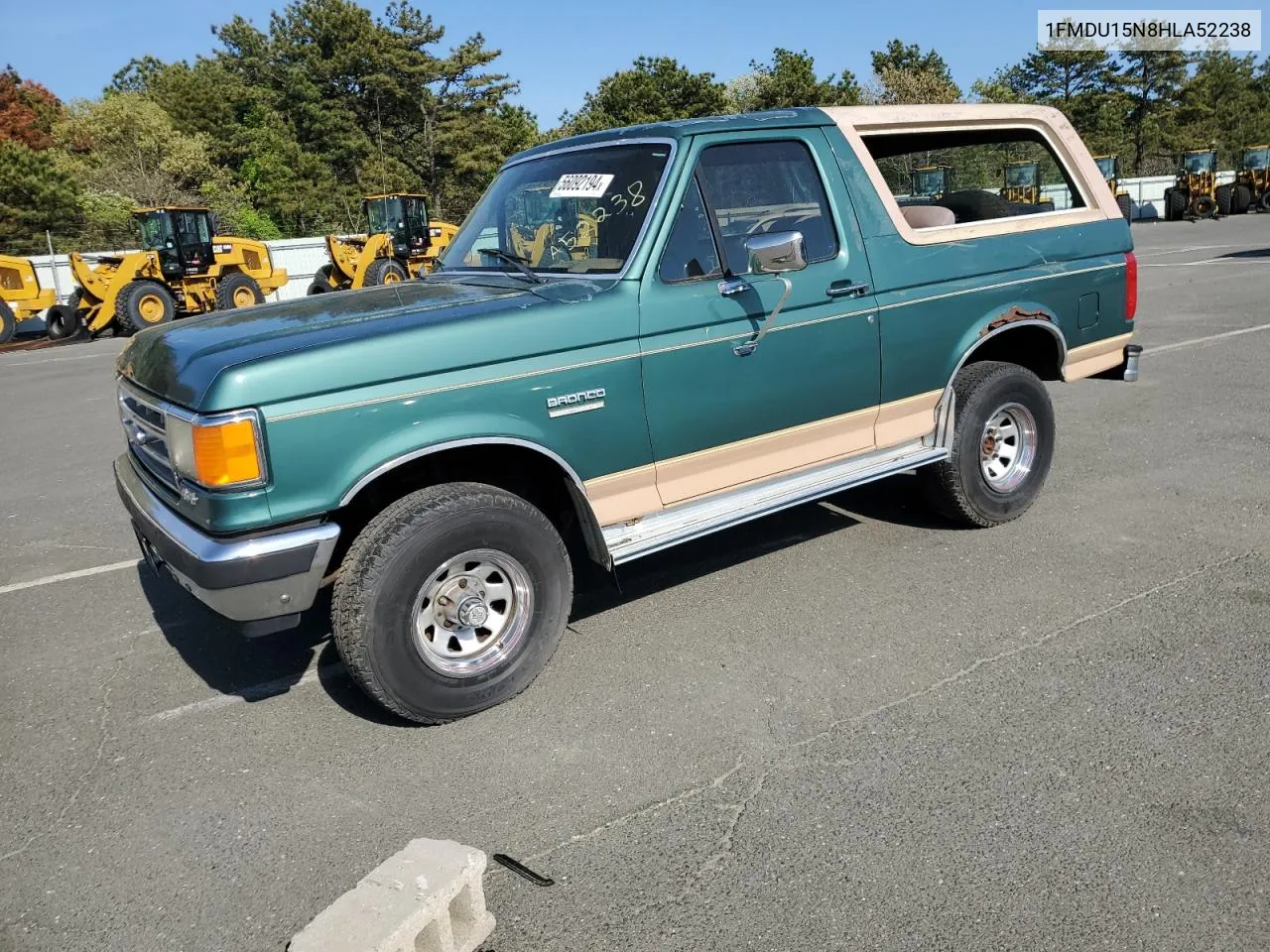 1987 Ford Bronco U100 VIN: 1FMDU15N8HLA52238 Lot: 56092194