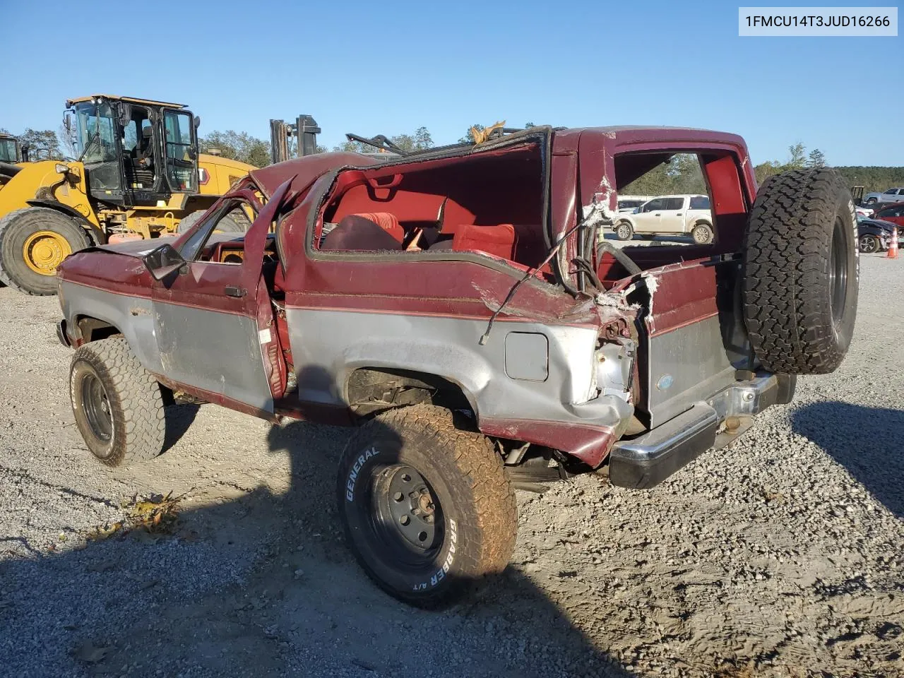 1988 Ford Bronco Ii VIN: 1FMCU14T3JUD16266 Lot: 77365034