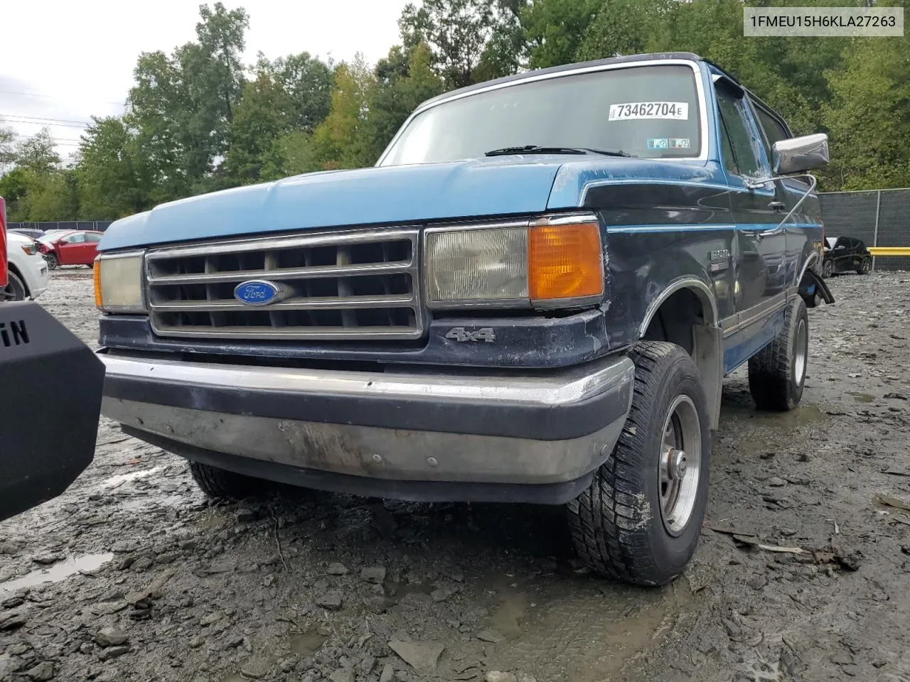 1989 Ford Bronco U100 VIN: 1FMEU15H6KLA27263 Lot: 73462704