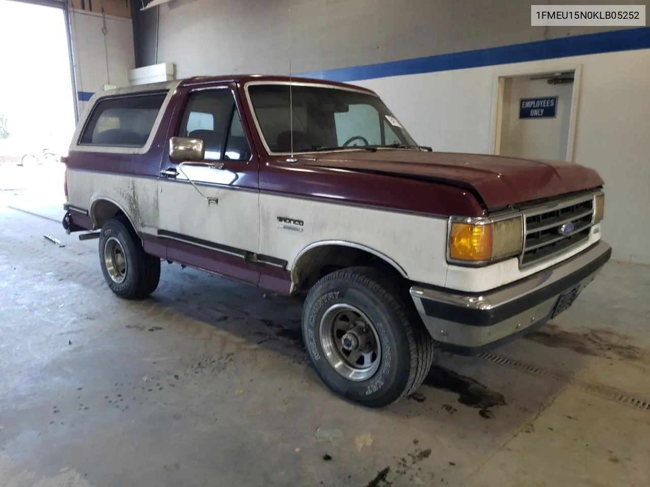 1989 Ford Bronco U100 VIN: 1FMEU15N0KLB05252 Lot: 75477704