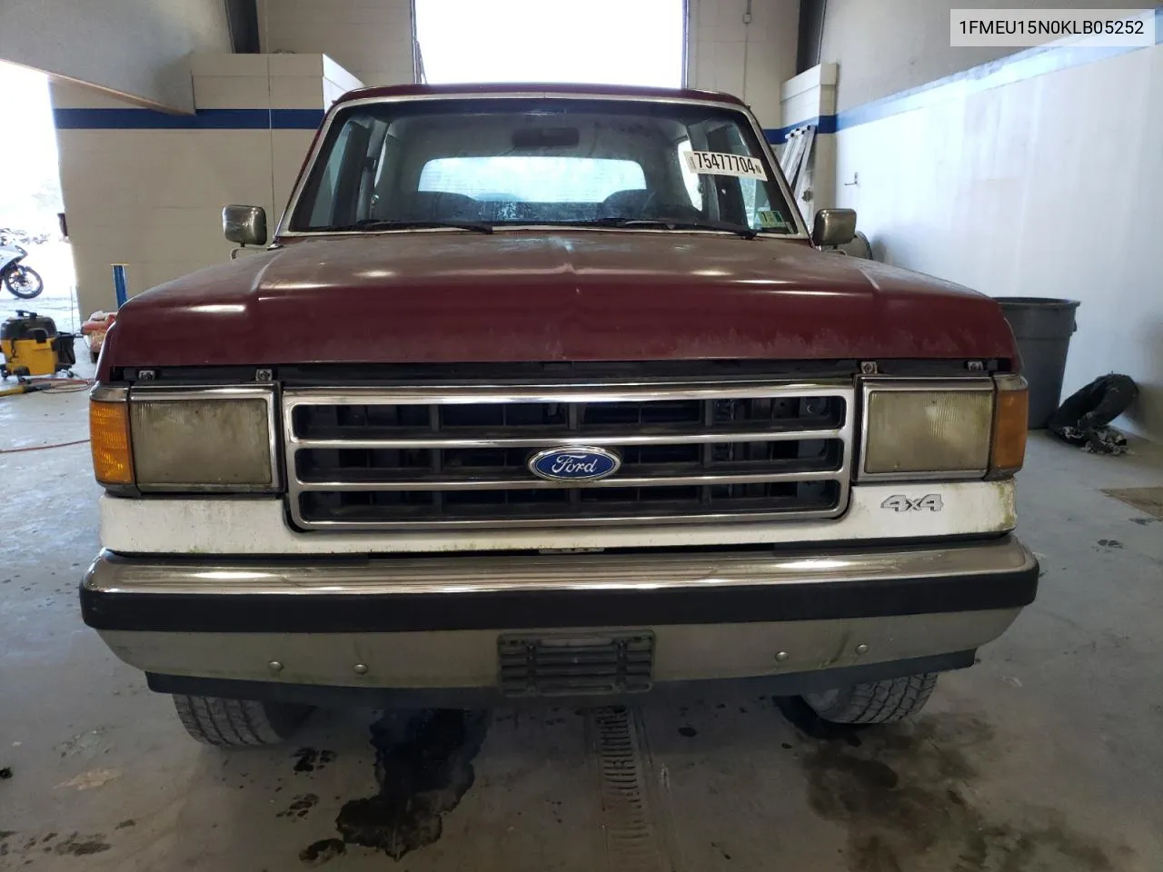 1989 Ford Bronco U100 VIN: 1FMEU15N0KLB05252 Lot: 75477704