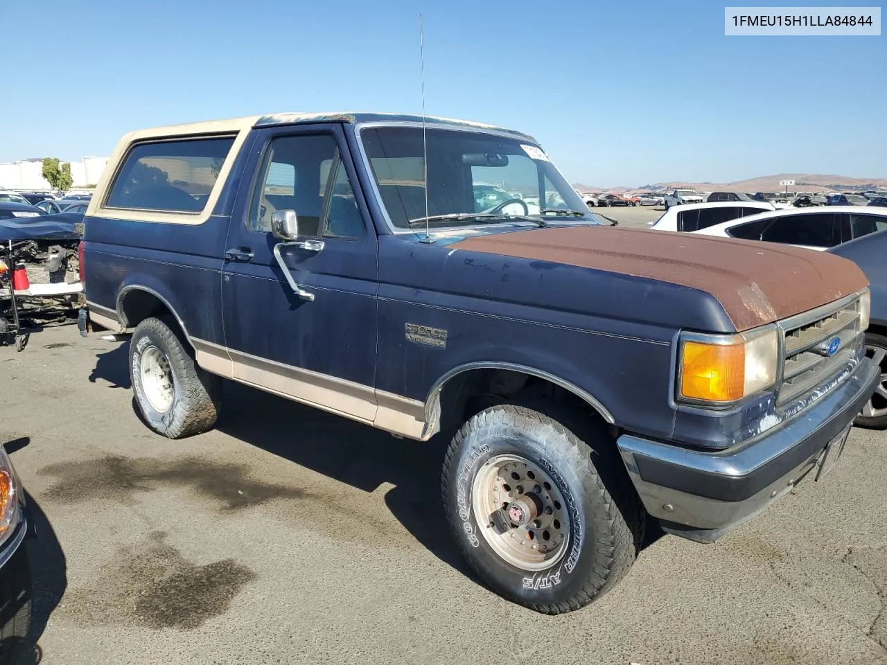 1990 Ford Bronco U100 VIN: 1FMEU15H1LLA84844 Lot: 70136474