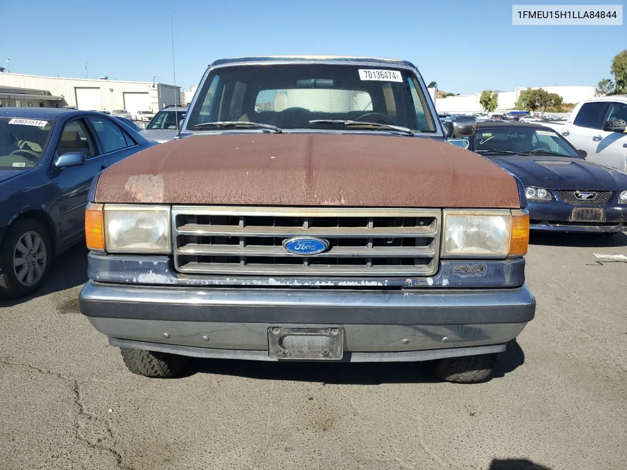 1990 Ford Bronco U100 VIN: 1FMEU15H1LLA84844 Lot: 70136474