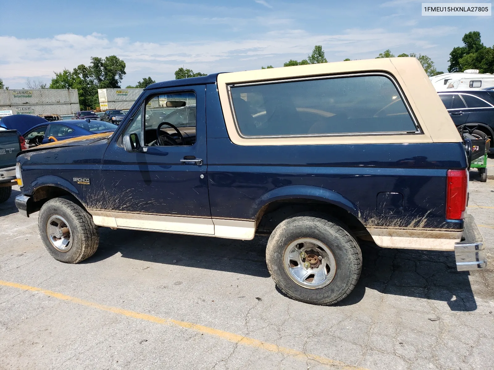 1992 Ford Bronco U100 VIN: 1FMEU15HXNLA27805 Lot: 59922174