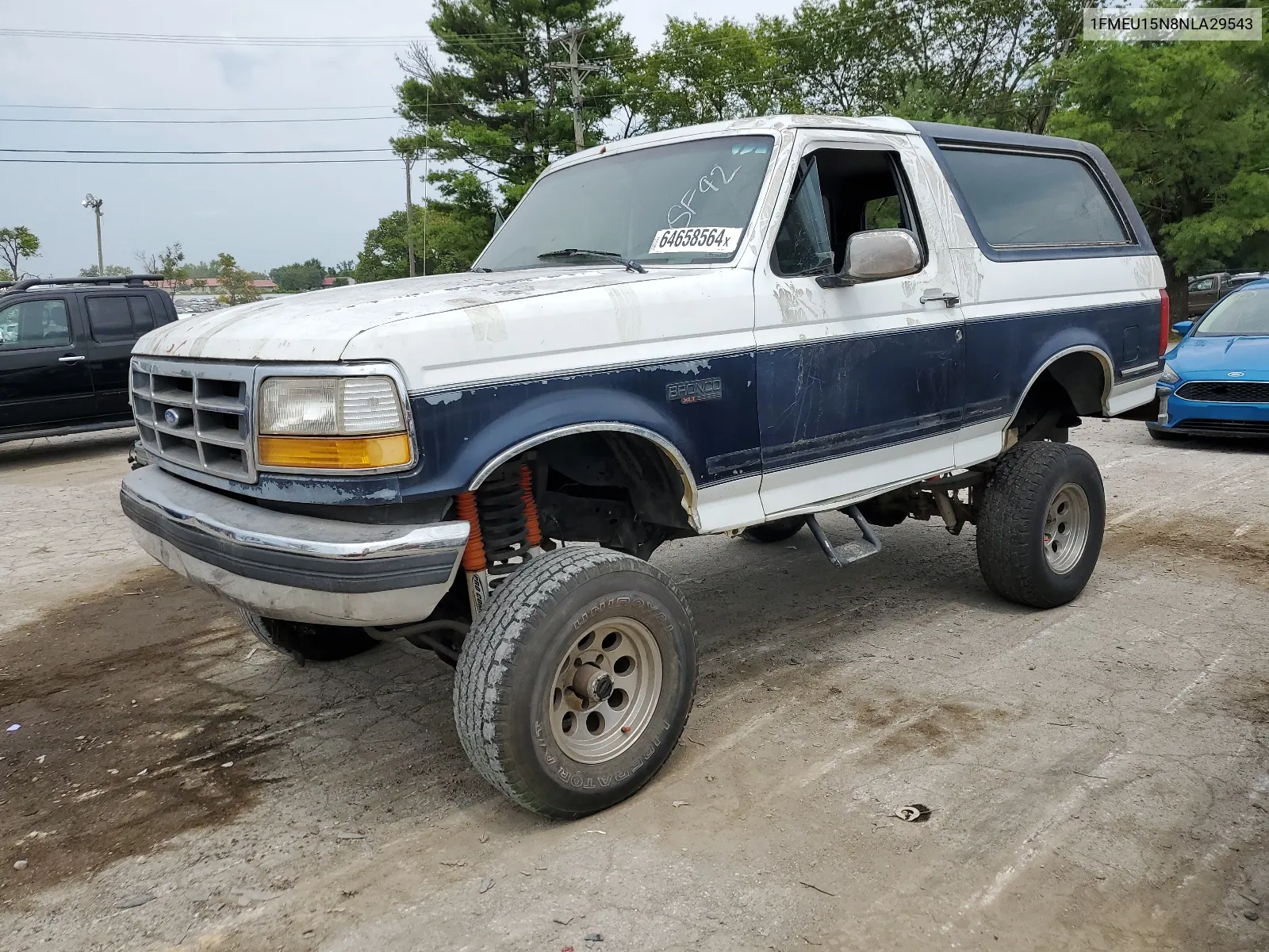 1992 Ford Bronco U100 VIN: 1FMEU15N8NLA29543 Lot: 64658564