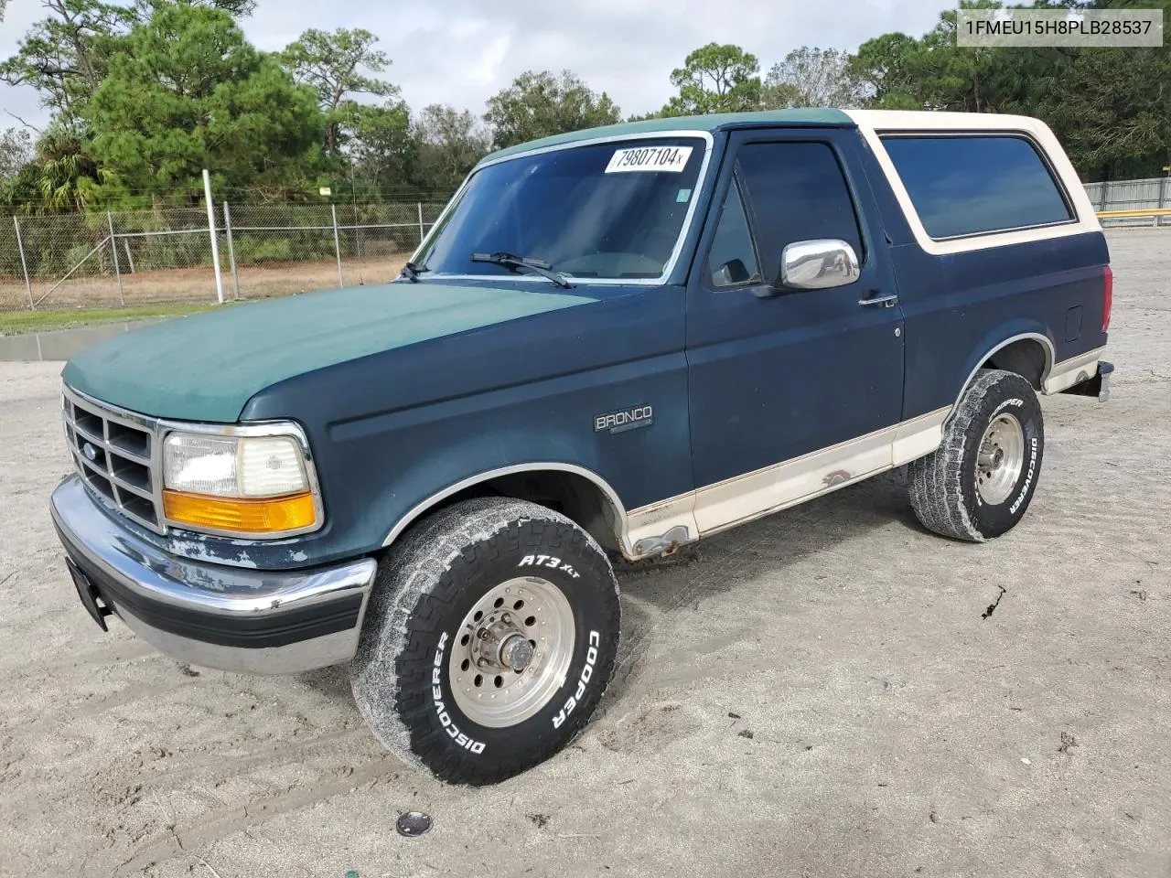 1993 Ford Bronco U100 VIN: 1FMEU15H8PLB28537 Lot: 79807104