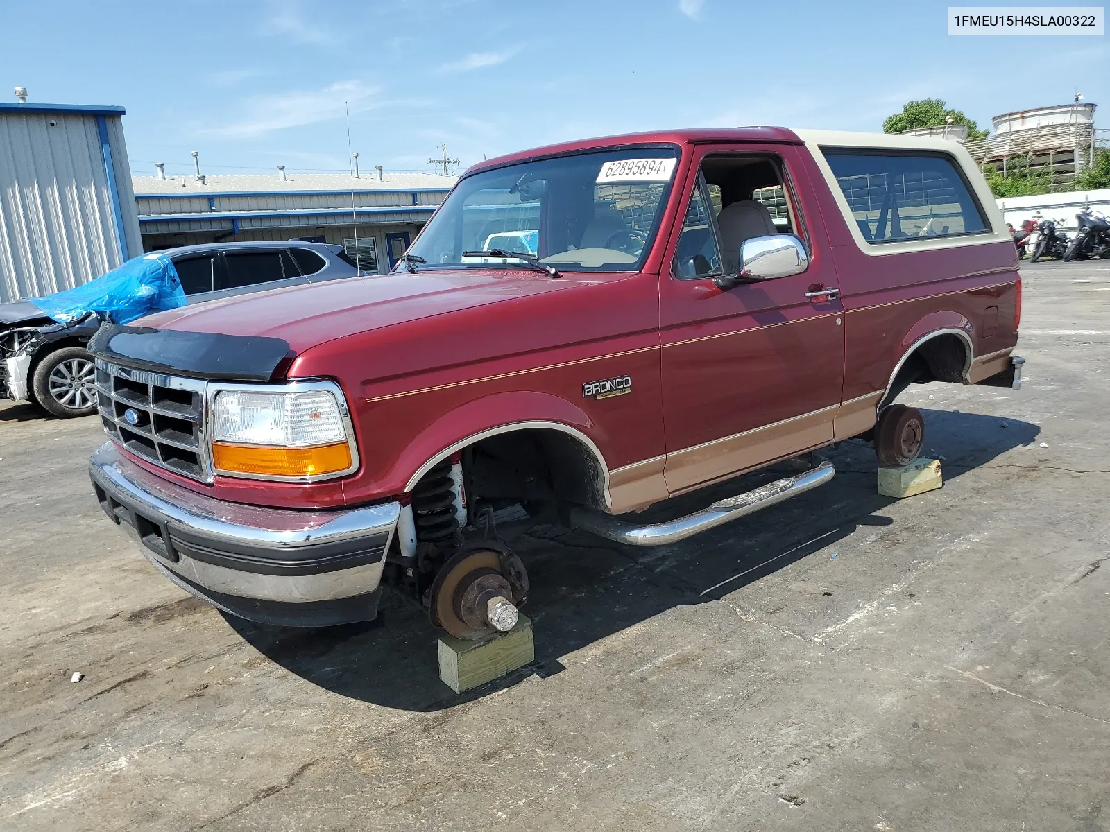 1995 Ford Bronco U100 VIN: 1FMEU15H4SLA00322 Lot: 62895894