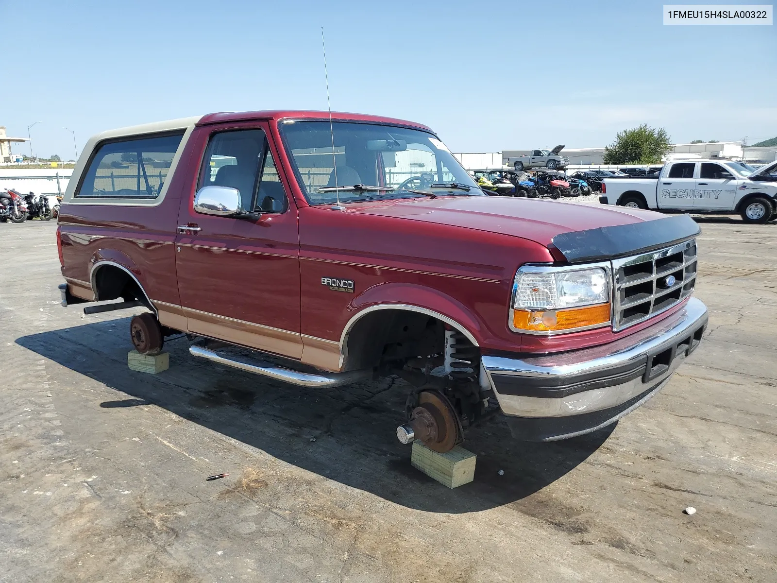 1995 Ford Bronco U100 VIN: 1FMEU15H4SLA00322 Lot: 62895894