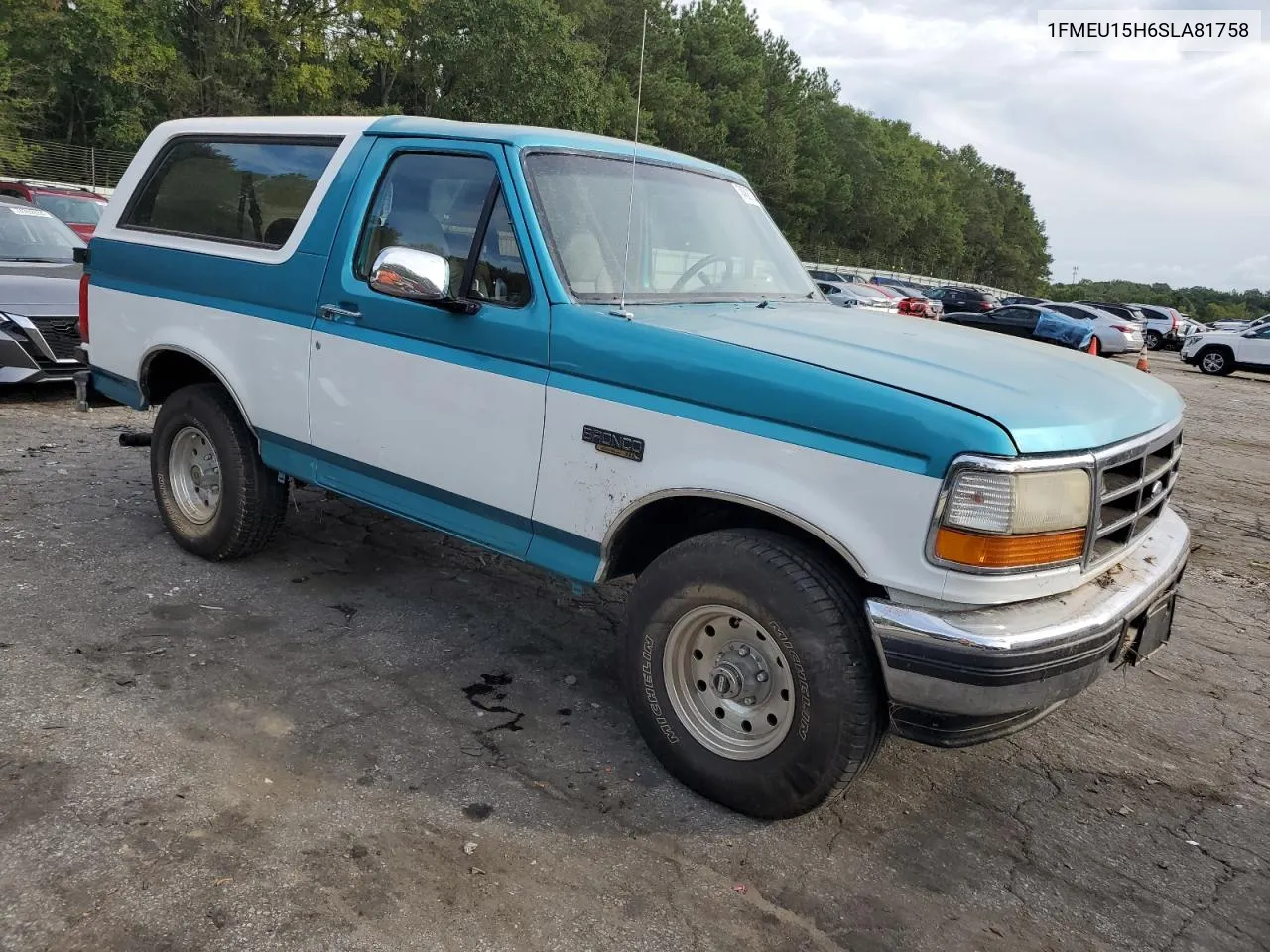 1995 Ford Bronco U100 VIN: 1FMEU15H6SLA81758 Lot: 74821064