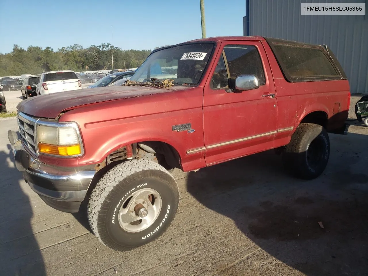 1995 Ford Bronco U100 VIN: 1FMEU15H6SLC05365 Lot: 76349024