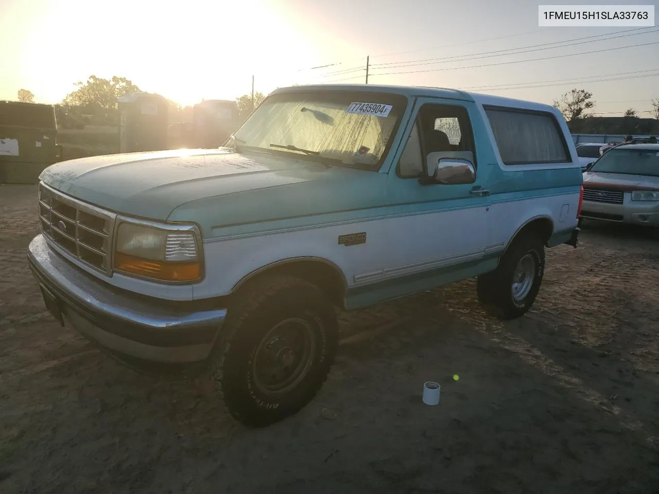 1995 Ford Bronco U100 VIN: 1FMEU15H1SLA33763 Lot: 77435904