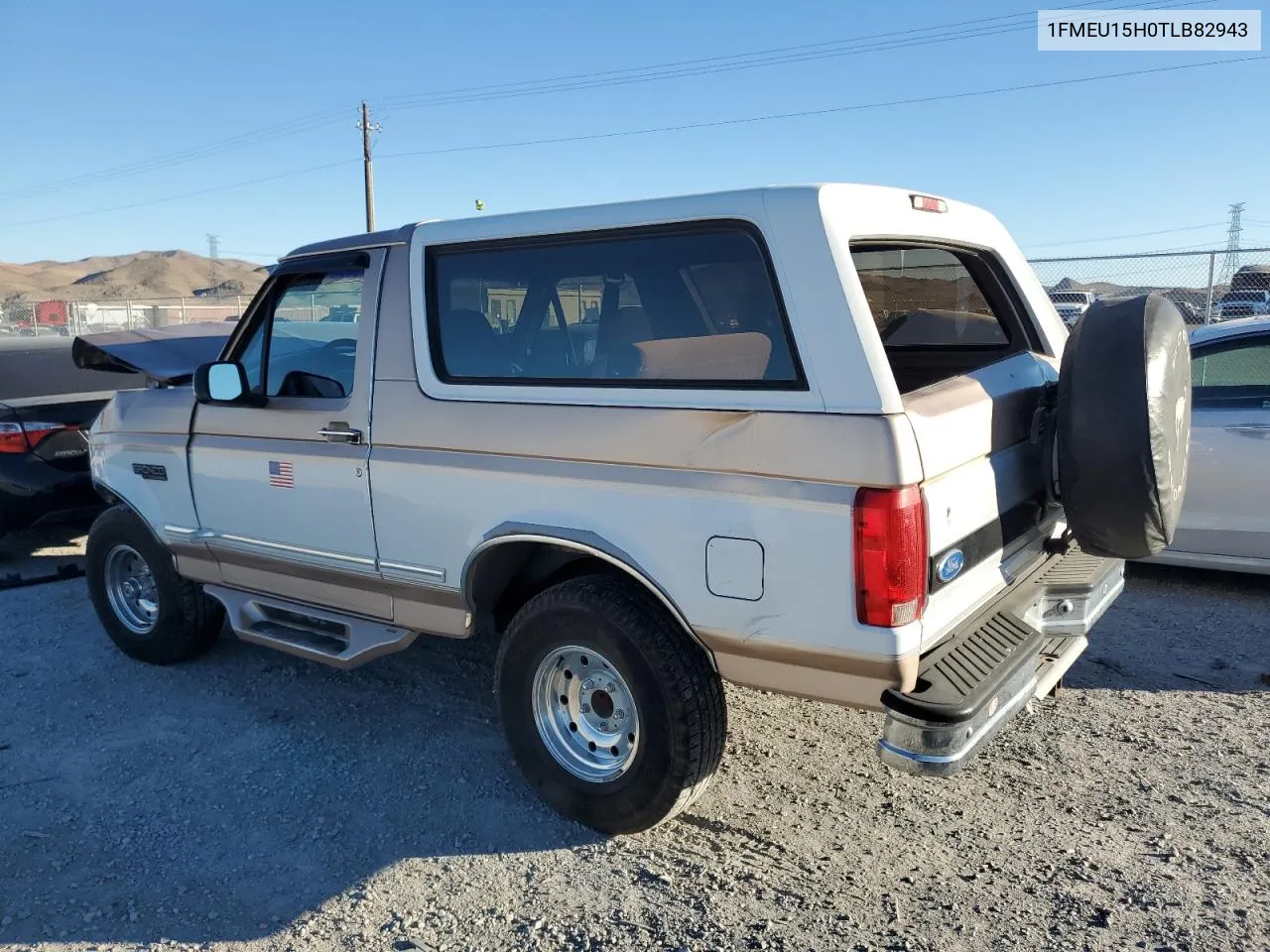 1996 Ford Bronco U100 VIN: 1FMEU15H0TLB82943 Lot: 74215853