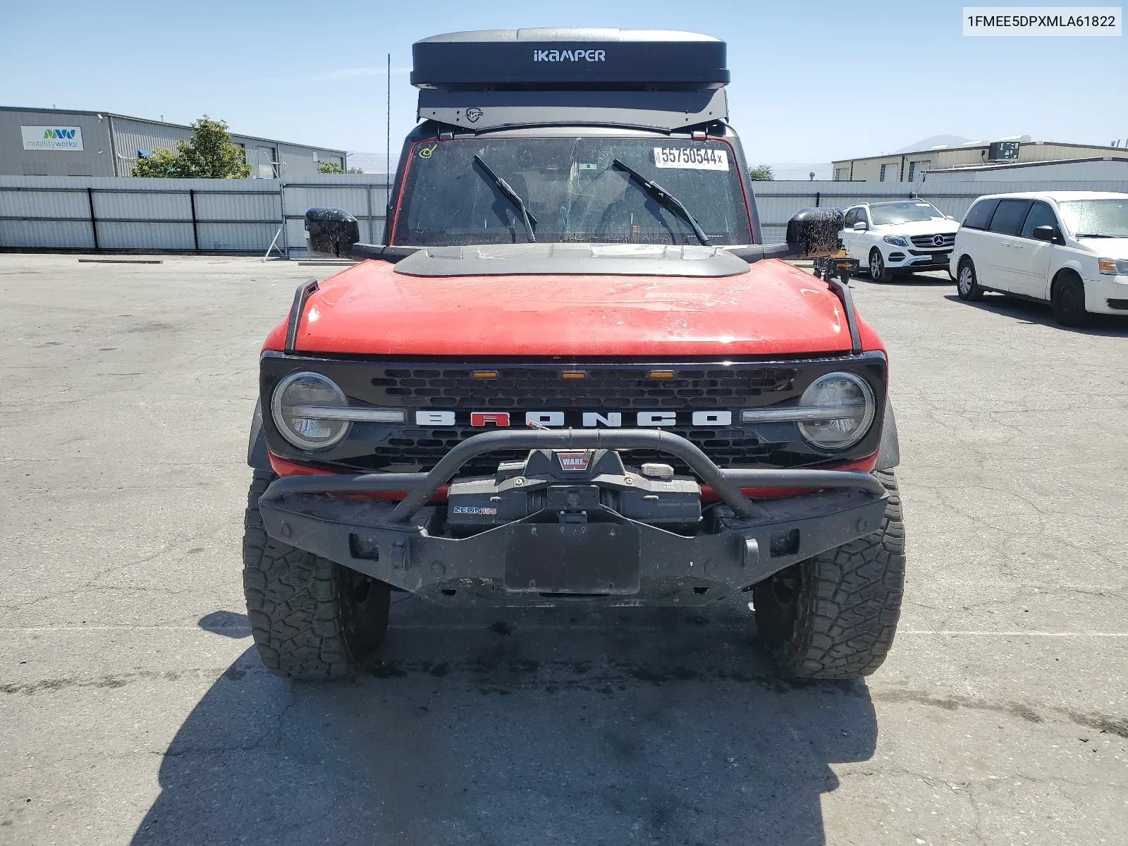 2021 Ford Bronco Base VIN: 1FMEE5DPXMLA61822 Lot: 55750544